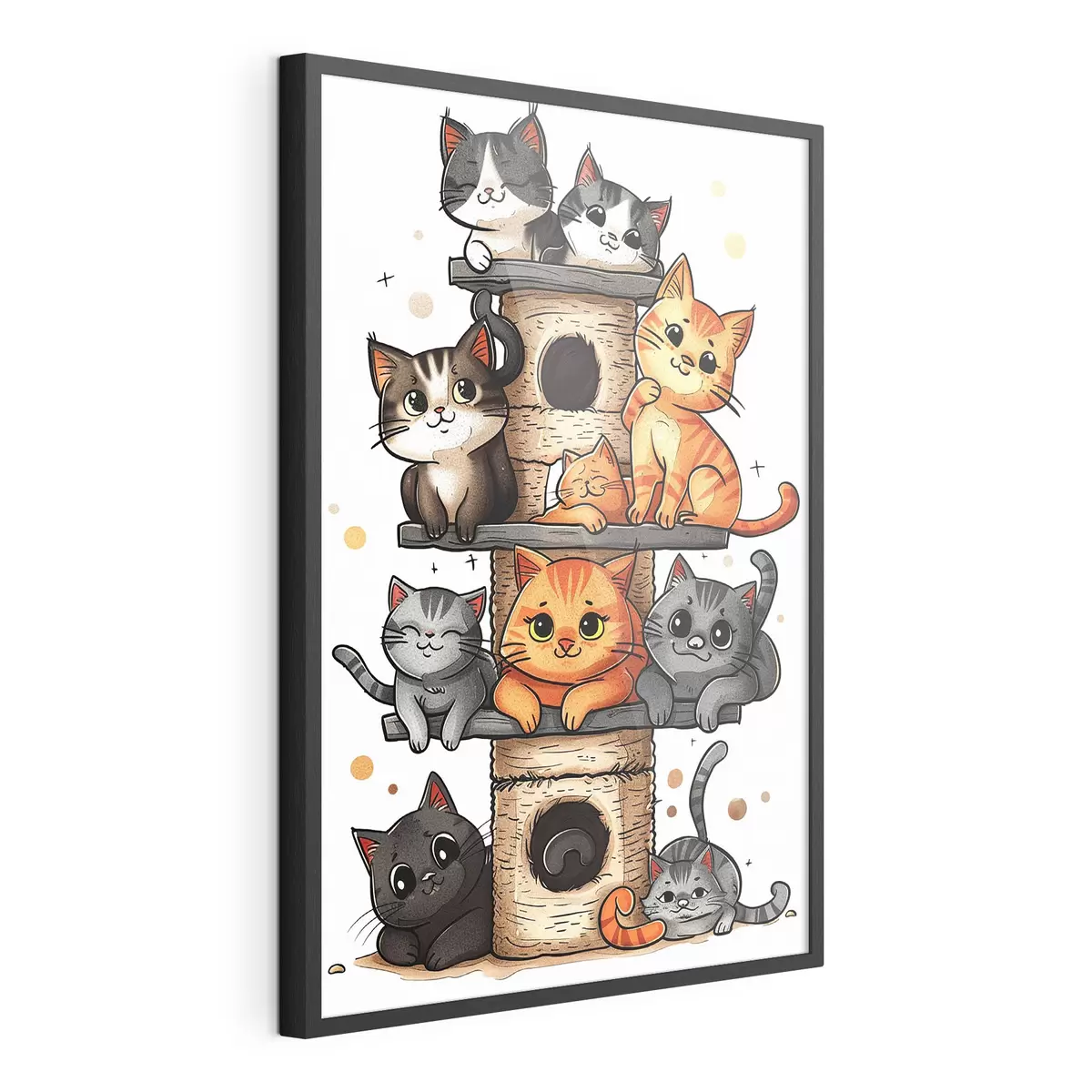 Poster Divers chats sur le comptoir f40929
