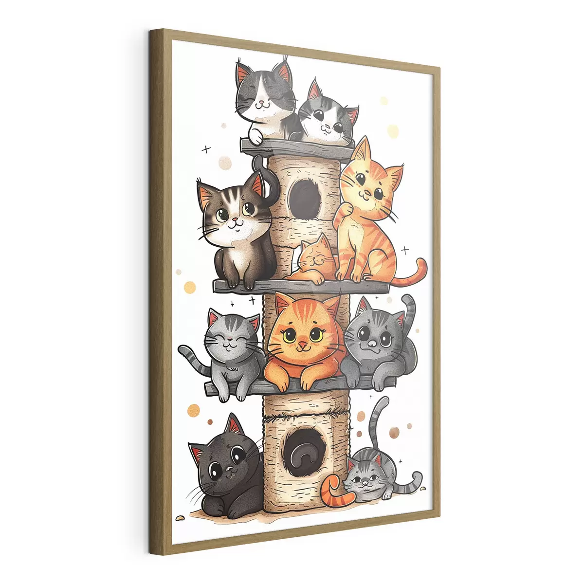 Poster Divers chats sur le comptoir f40929