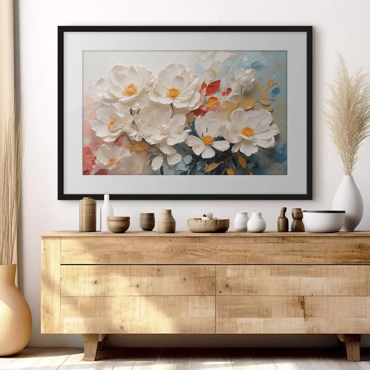 Poster Fleurs claires, jour sombre f40862