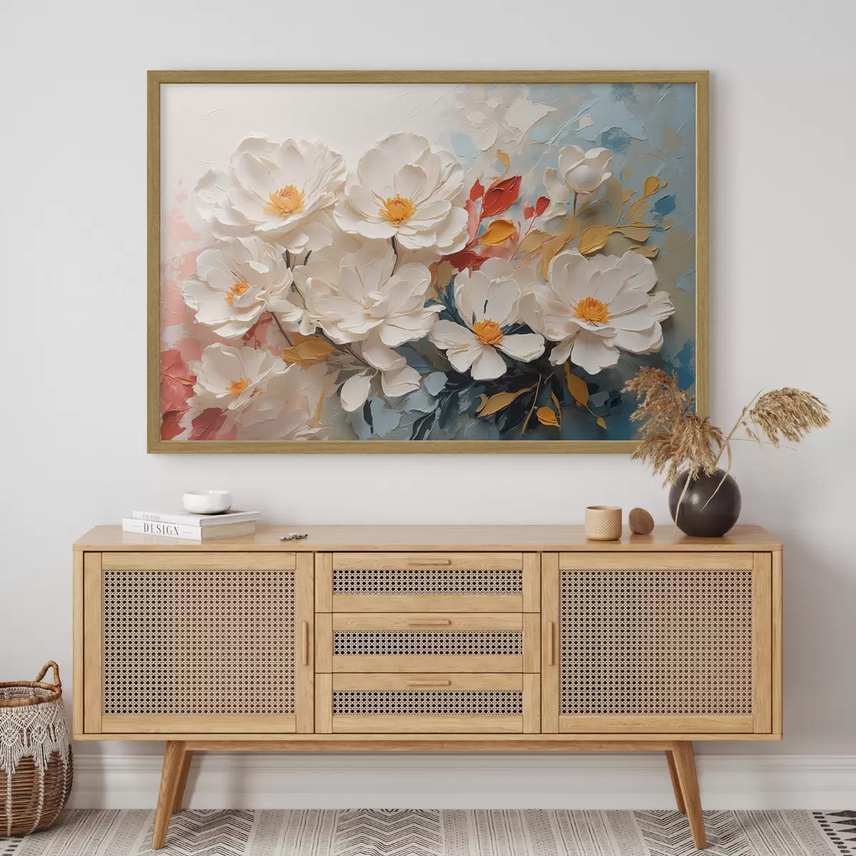 Poster Fleurs claires, jour sombre f40862