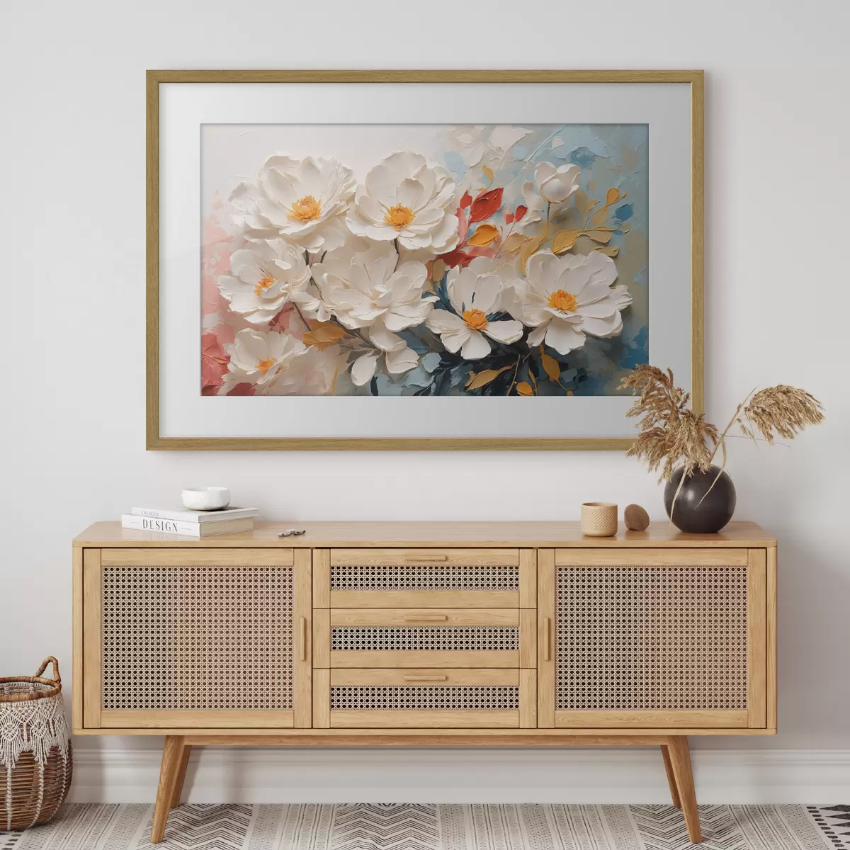 Poster Fleurs claires, jour sombre f40862