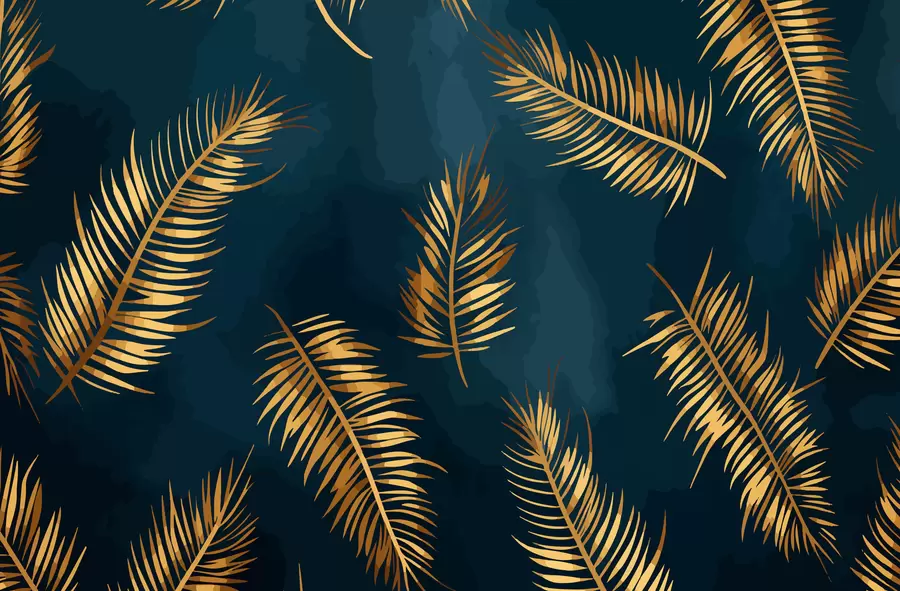 Papier peint Feuilles peintes w01743