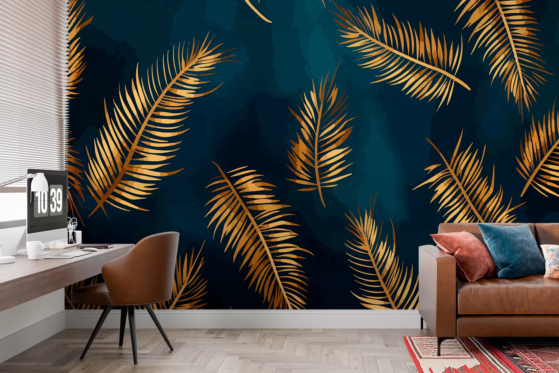 Papier peint Feuilles peintes w01743