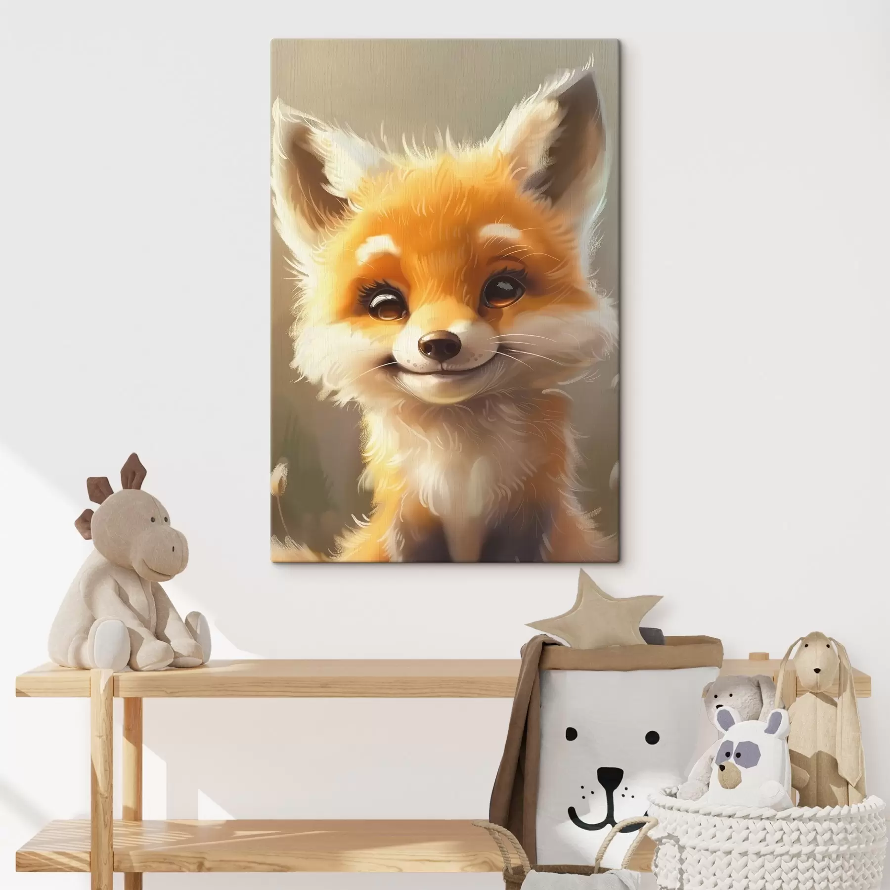 Papier peint Adorable renard à l'expression enjouée s38754