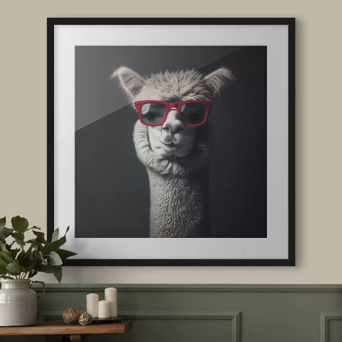 Poster Lama de caractère f40996