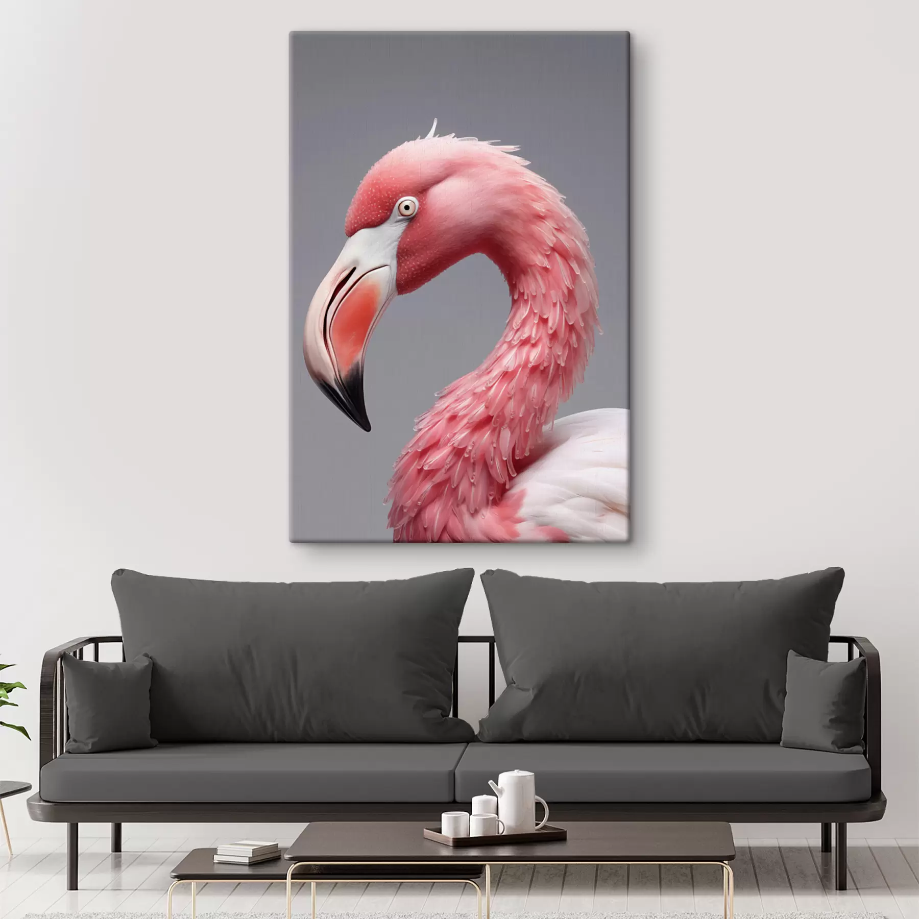 Tableau flamant rose de luxe s41151