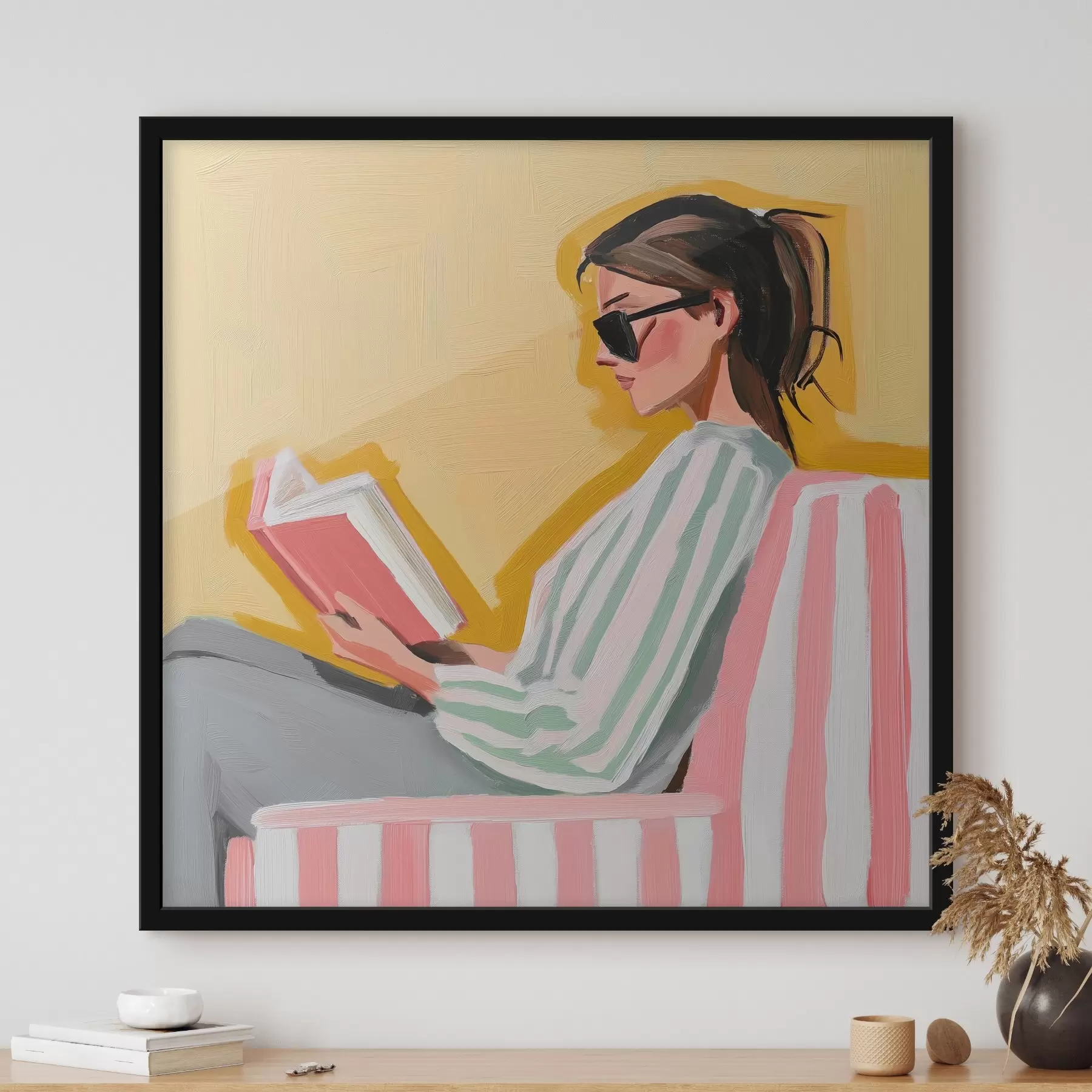 Papier peint La jeune fille lit un livre f41162