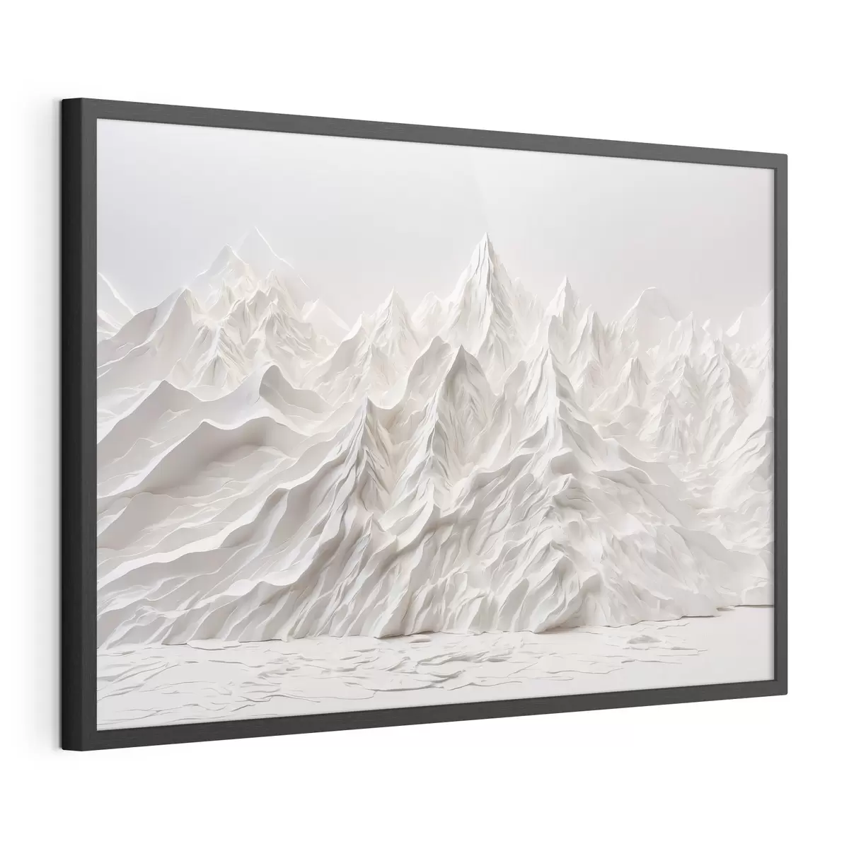 Poster Montagnes blanches abstraites f41037