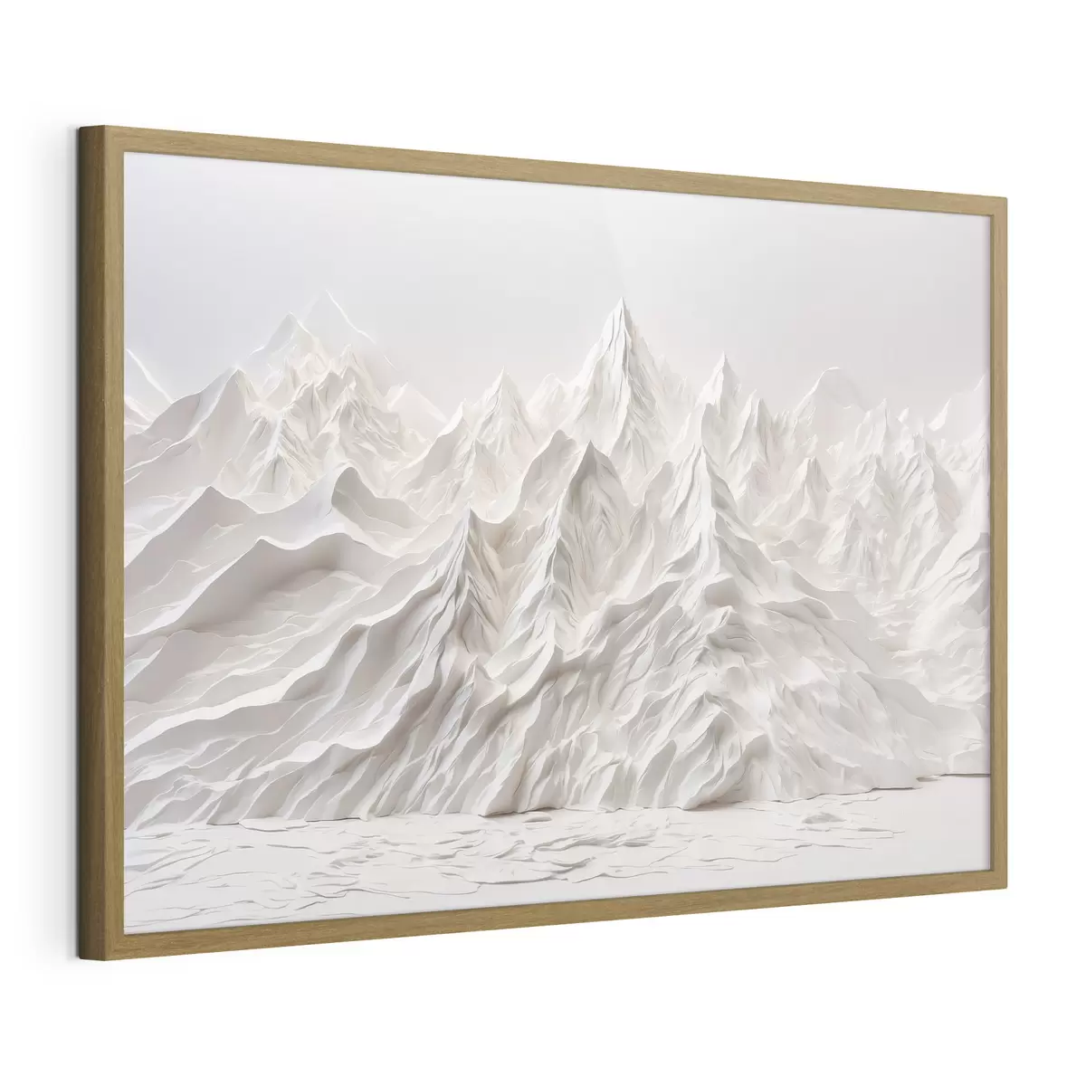 Poster Montagnes blanches abstraites f41037