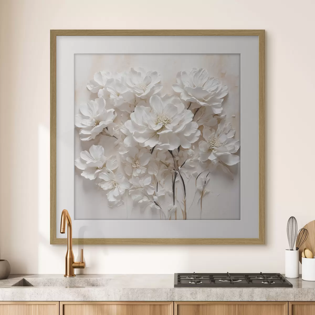 Poster Fleurs sur tiges sombres f41042