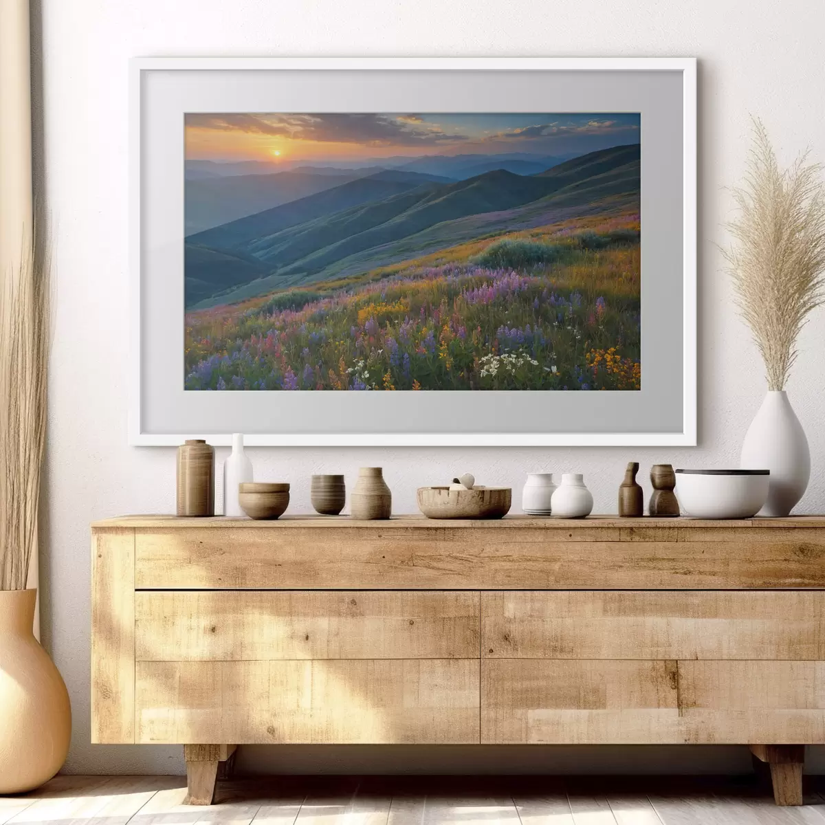 Poster Fleurs sur les montagnes f41048