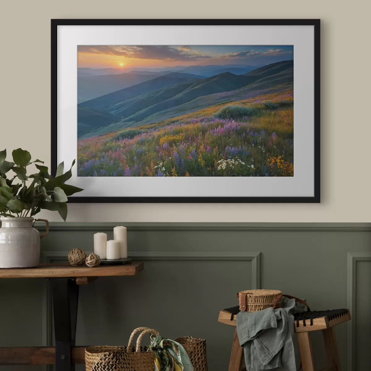 Poster Fleurs sur les montagnes f41048