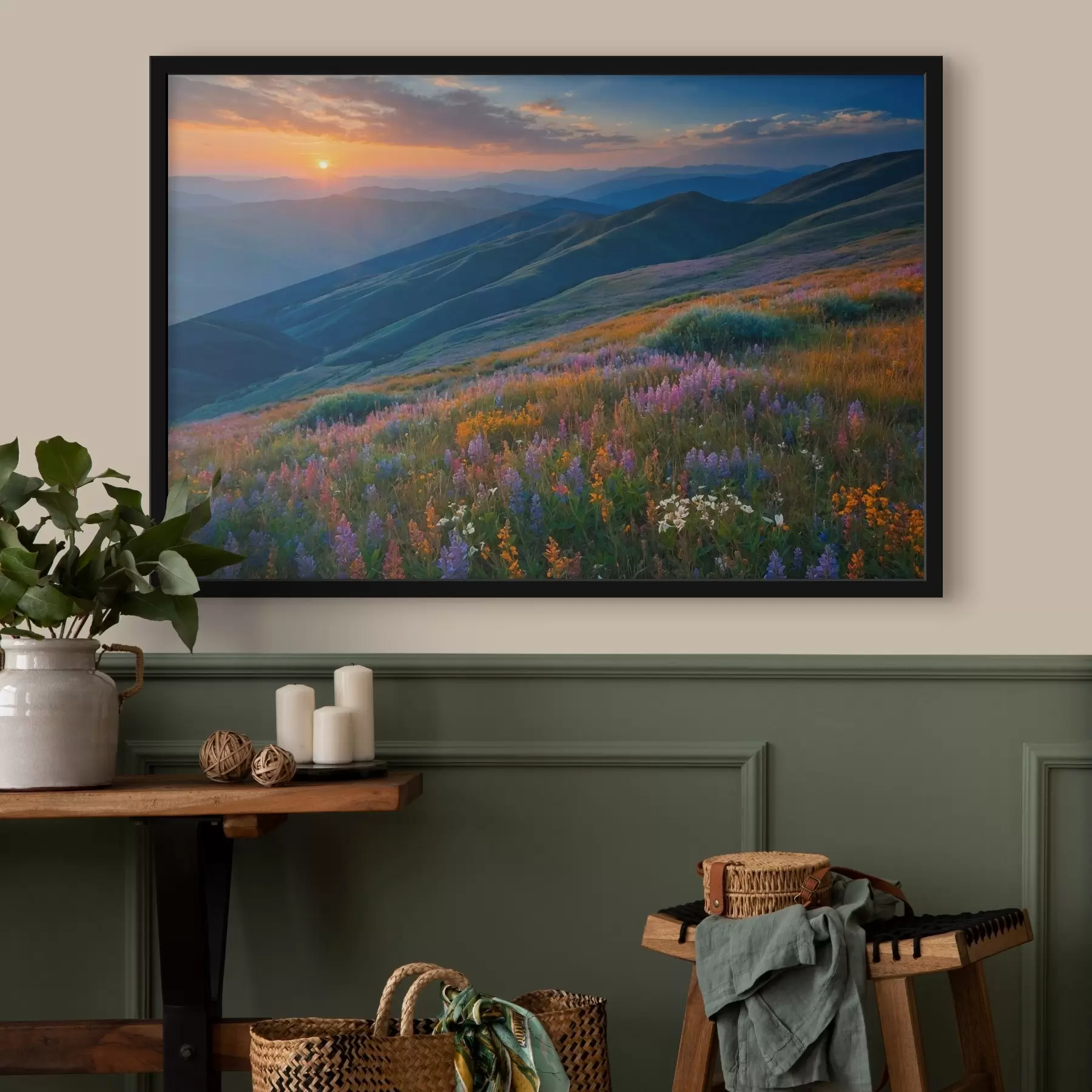 Papier peint Fleurs sur les montagnes f41048