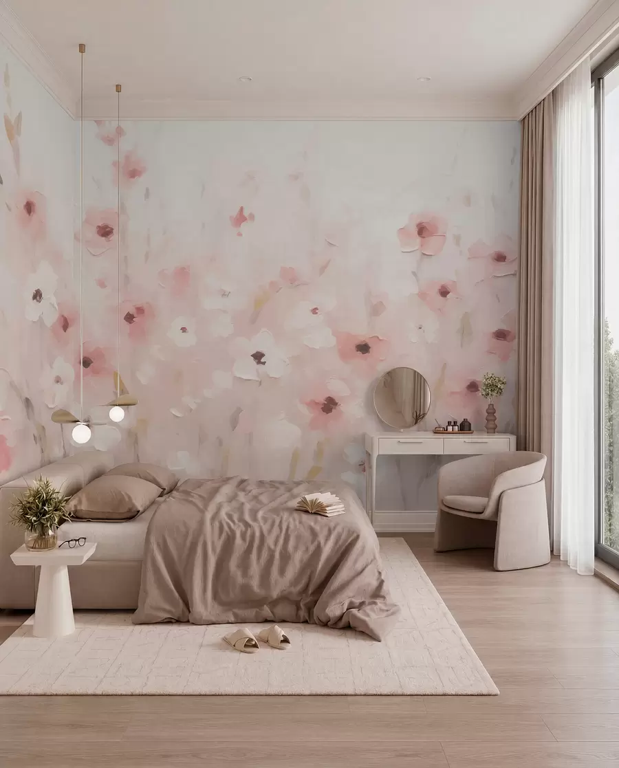 Papier peint Fleurs douces w01818