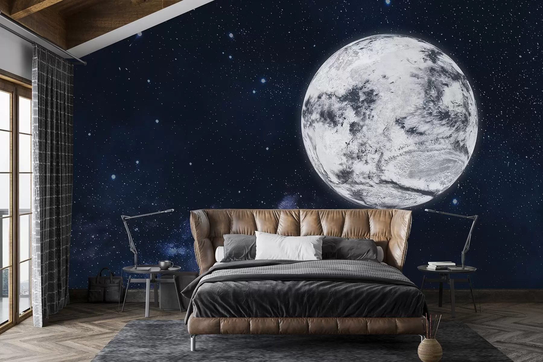 Papier peint Planète dans l'espace, étoiles, constellations, cosmique w01800