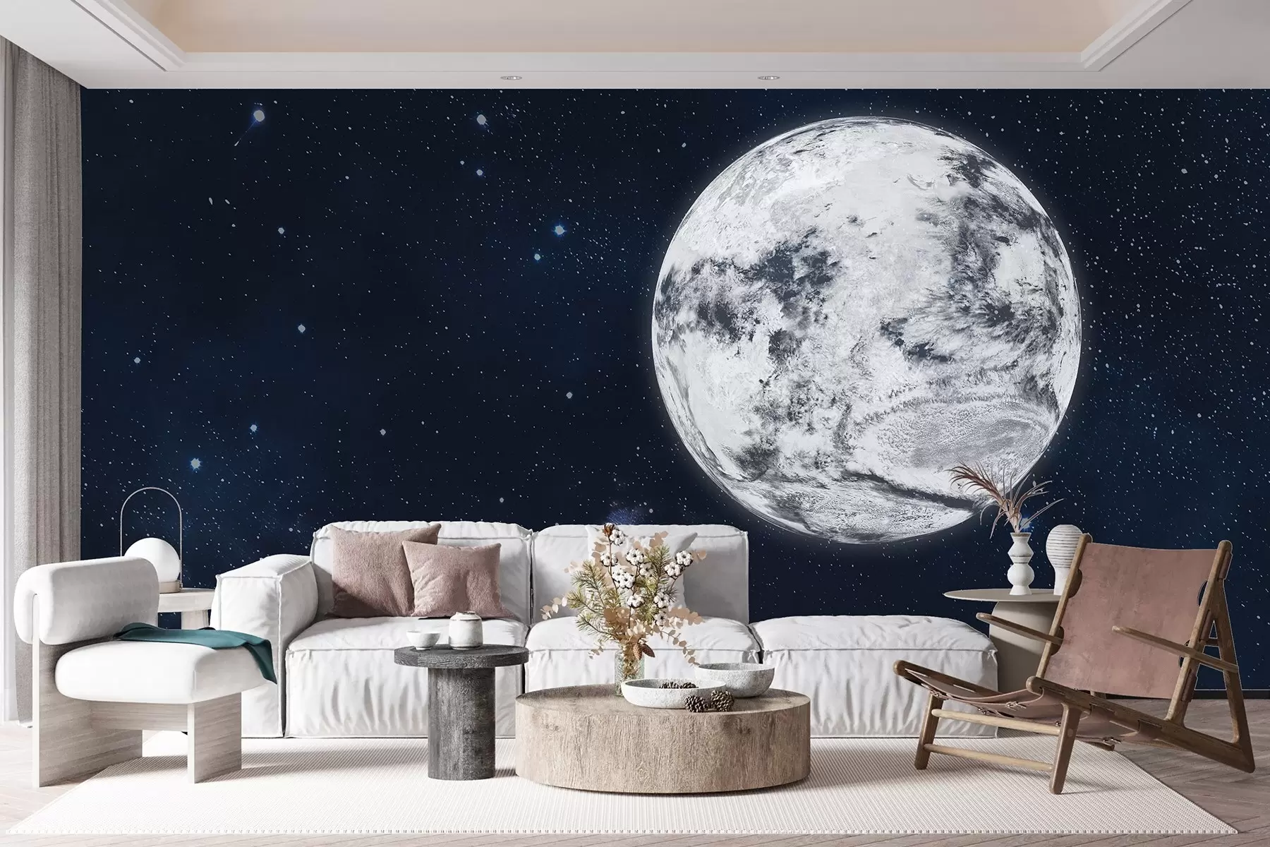 Papier peint Planète dans l'espace, étoiles, constellations, cosmique w01800