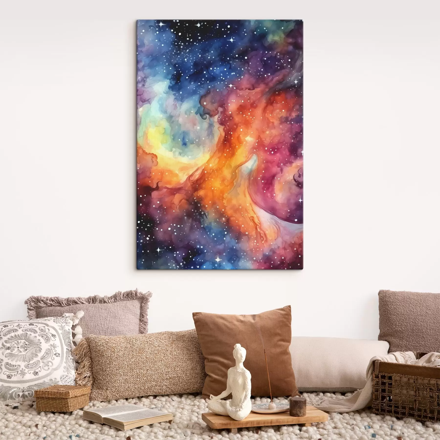 Tableau Couleurs vives de l'étendue cosmique s39019