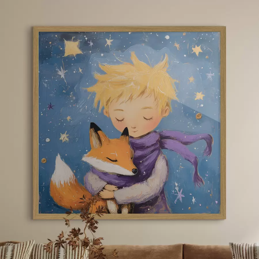 Papier peint Le prince et le renard f41347