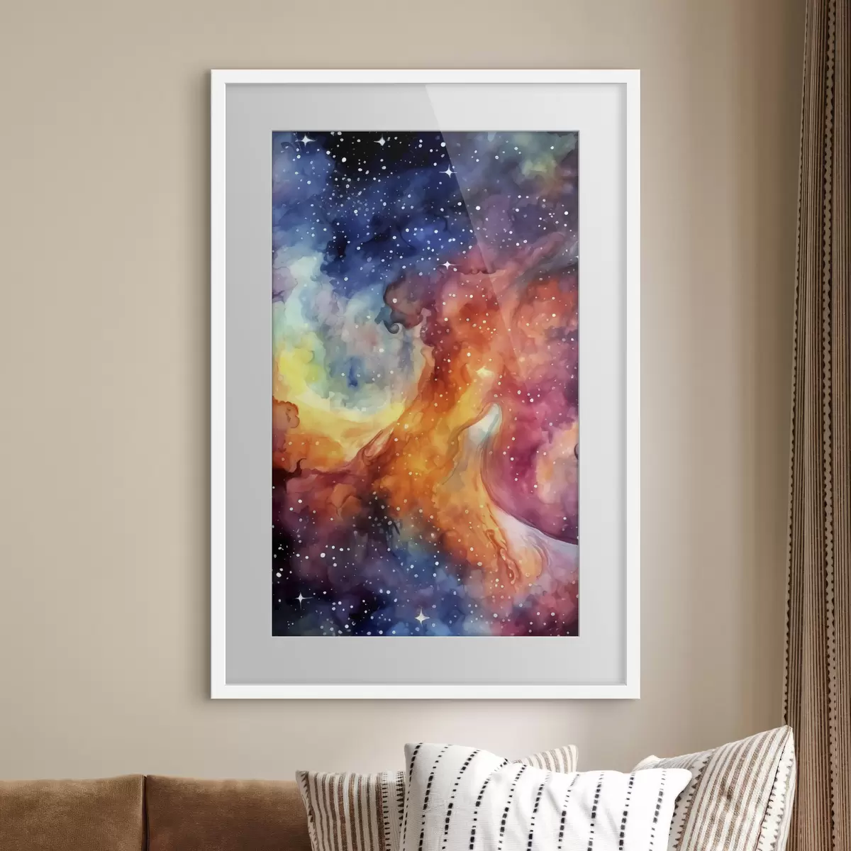 Poster Danse cosmique de teintes vibrantes f39019