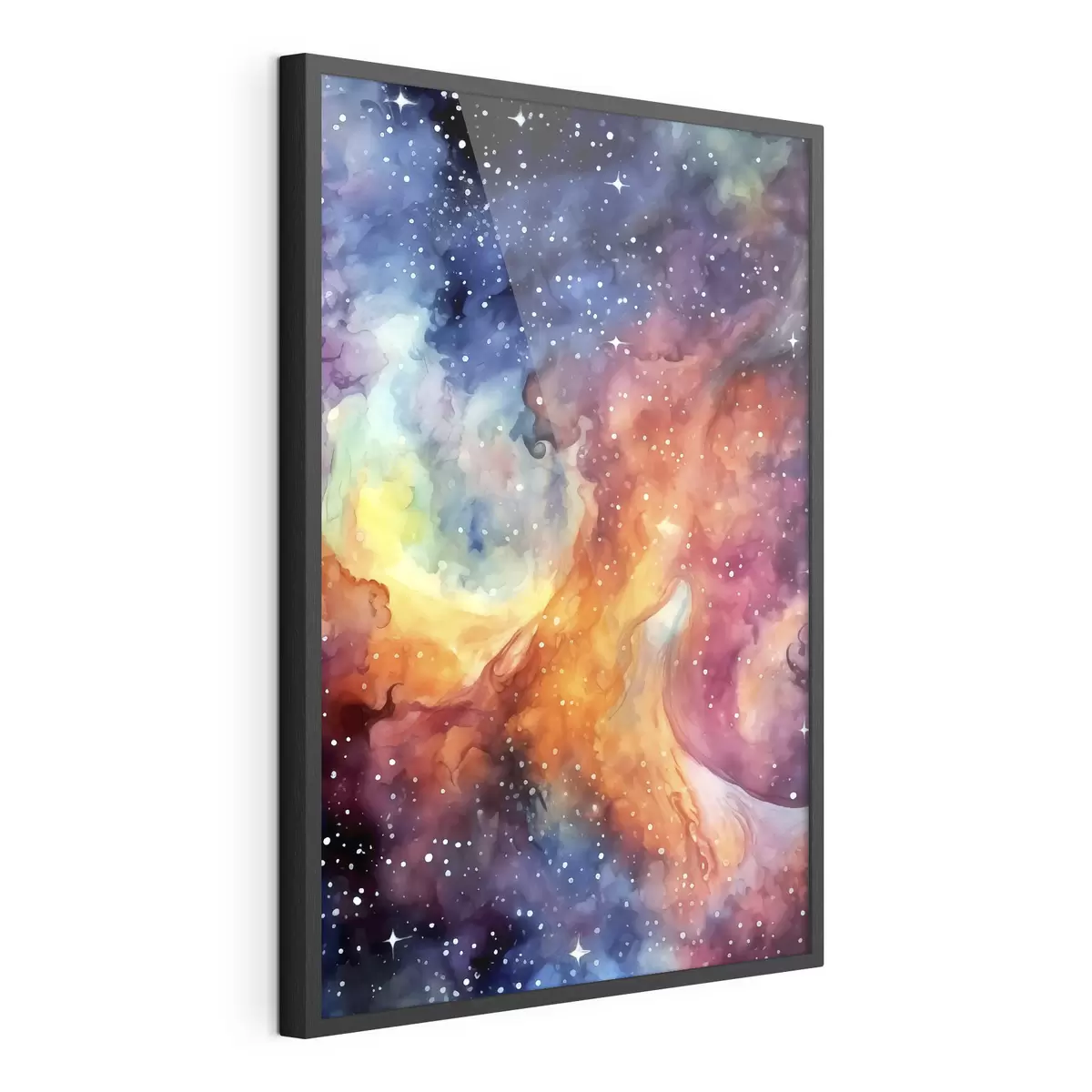 Poster Danse cosmique de teintes vibrantes f39019