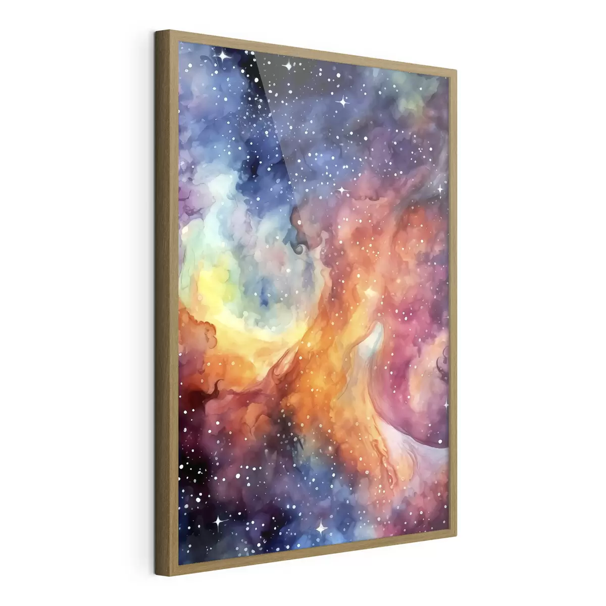 Poster Danse cosmique de teintes vibrantes f39019