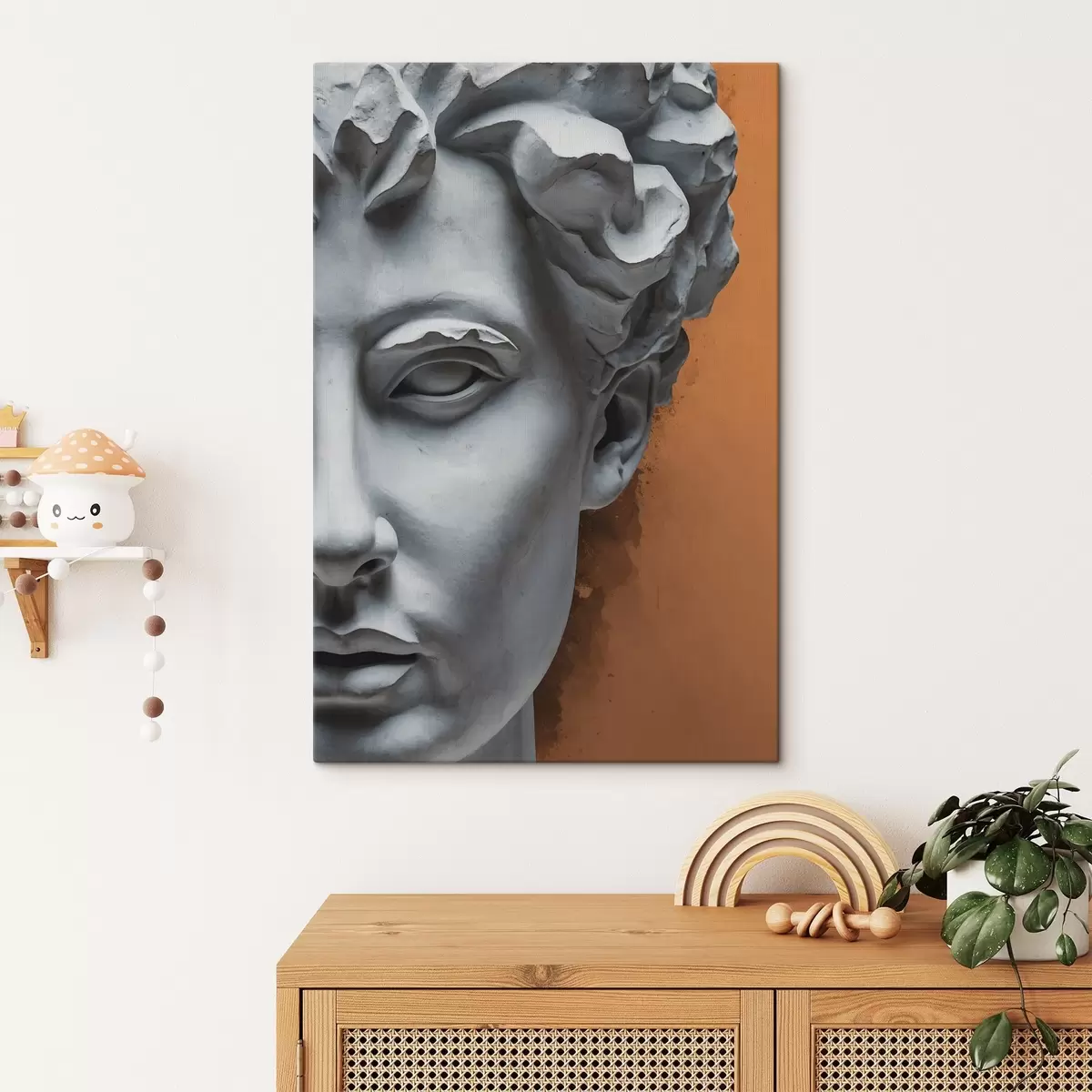 Tableau Statue d'un visage d'homme s38433