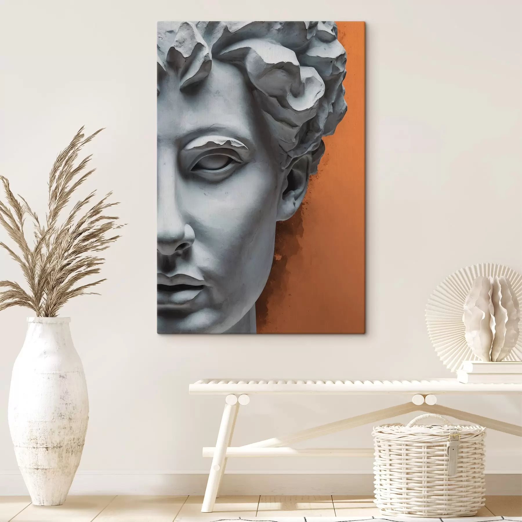 Tableau Statue d'un visage d'homme s38433