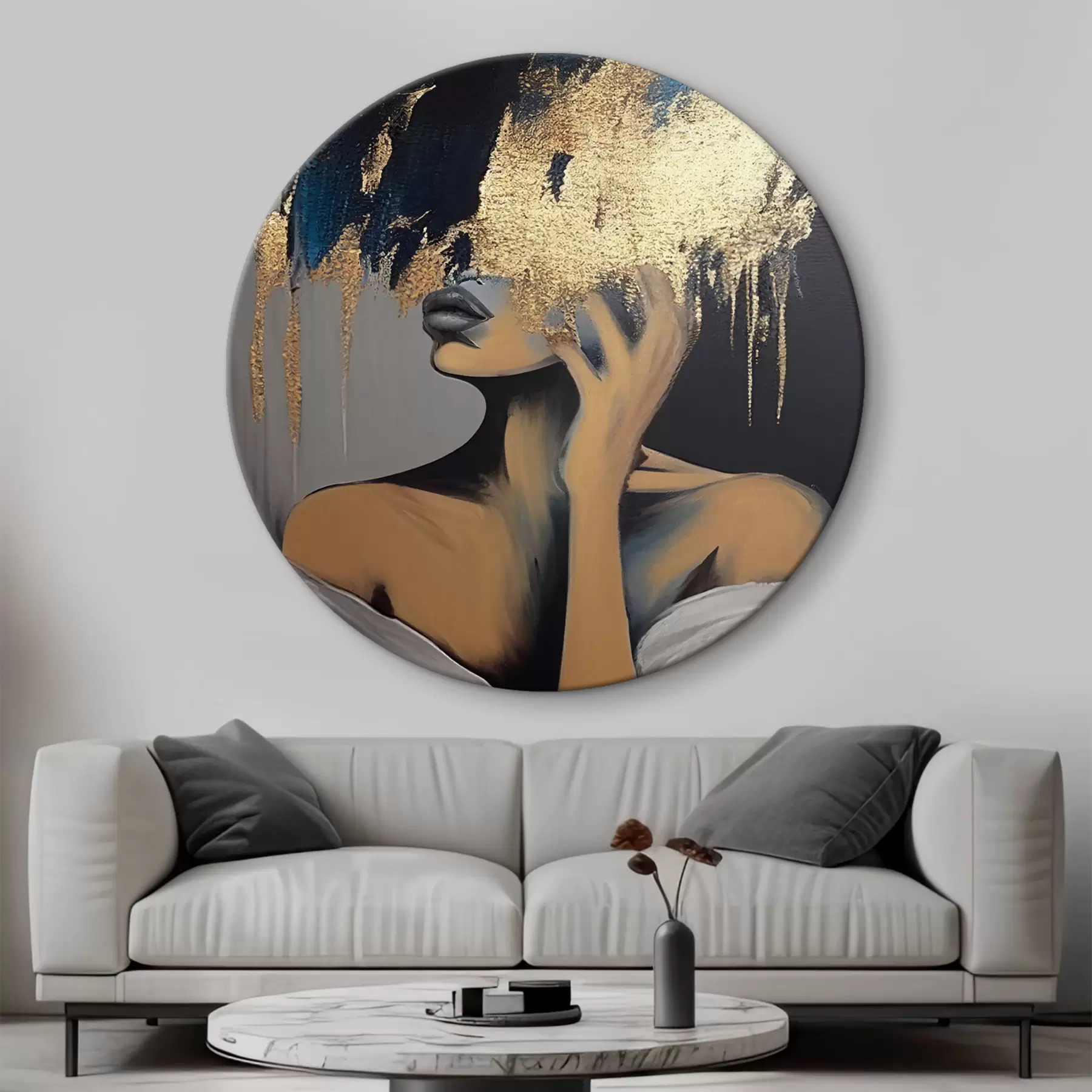 Tableau Coiffure, épaules et cils r34863