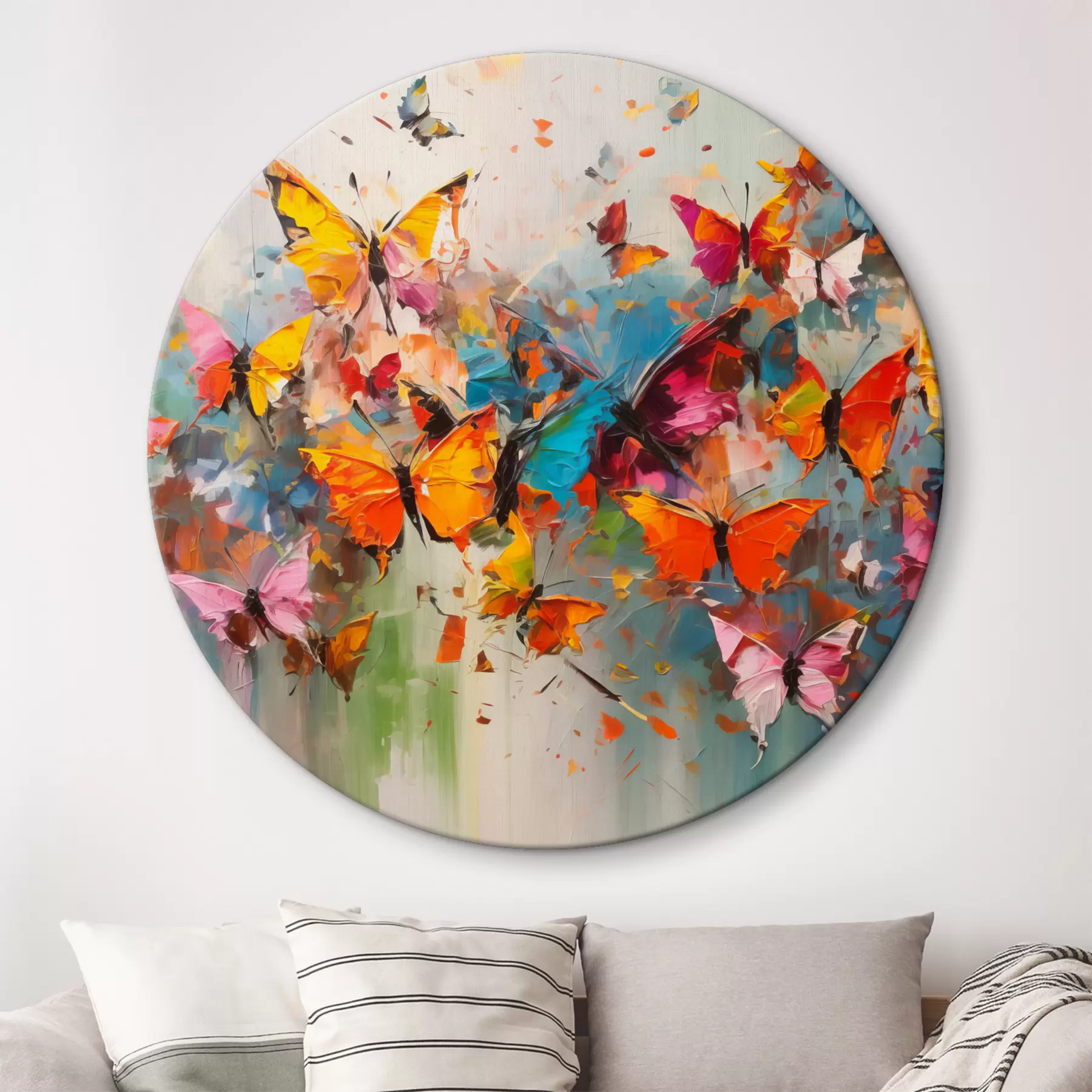 Tableau Beaucoup de papillons colorés r35376