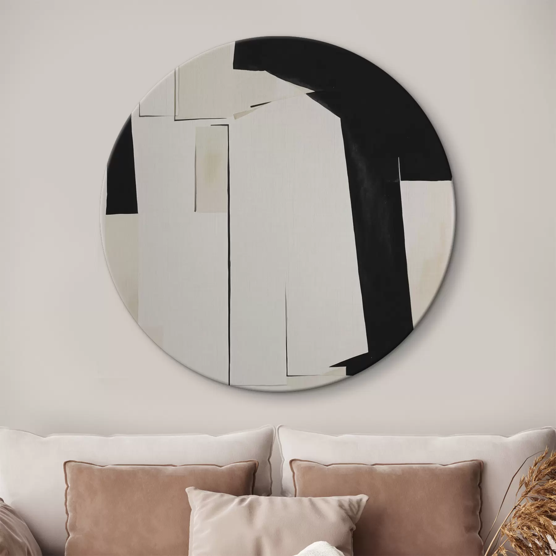 Tableau Abstraction aquarelle en noir et blanc r37169