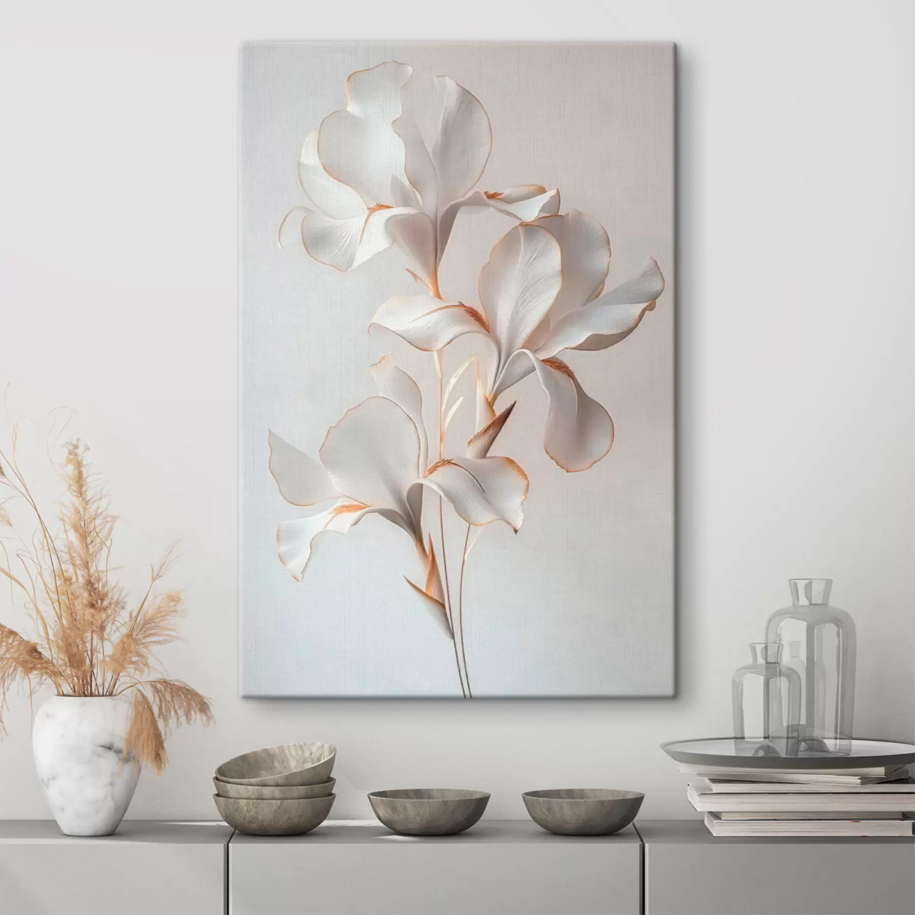 Tableau fleurs blanches s41395