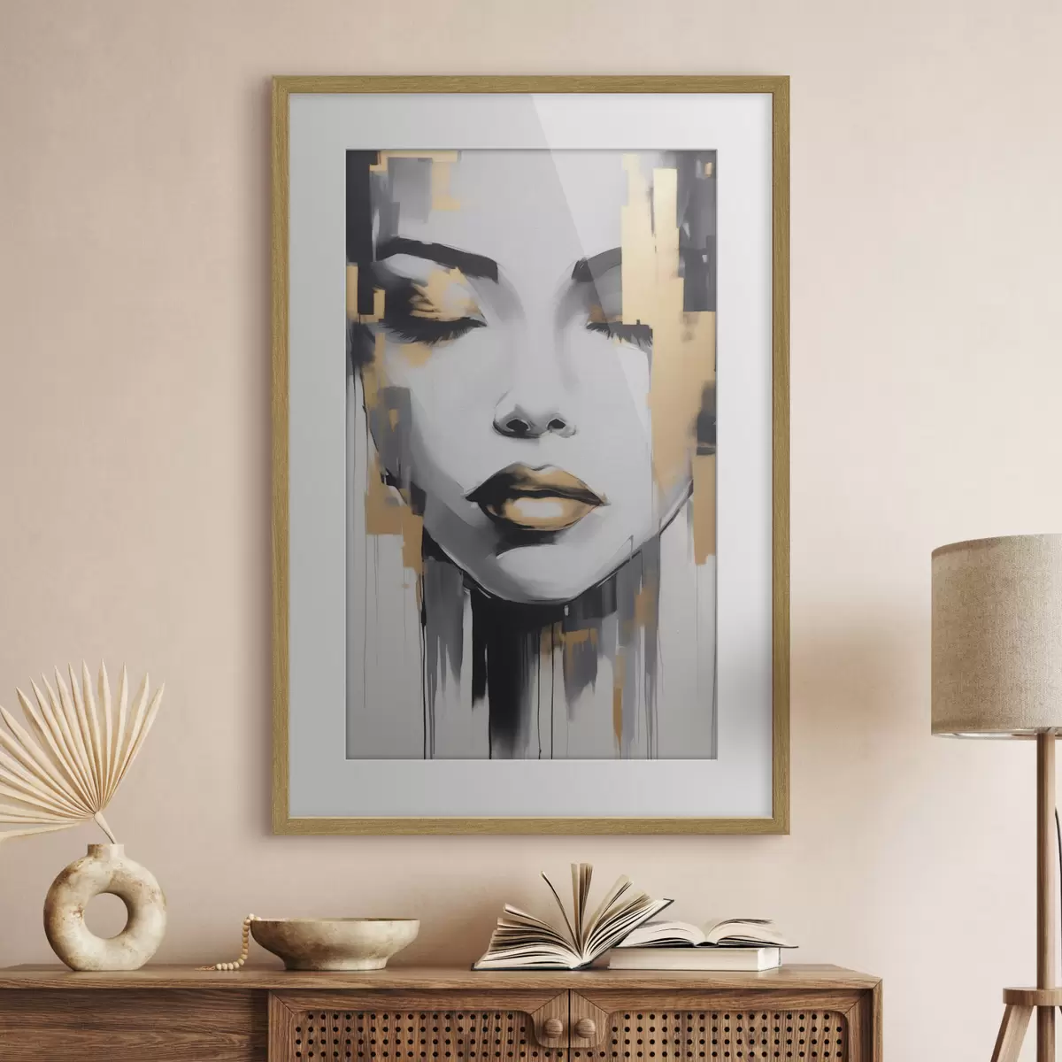Poster Fille abstraction style moderne f41327