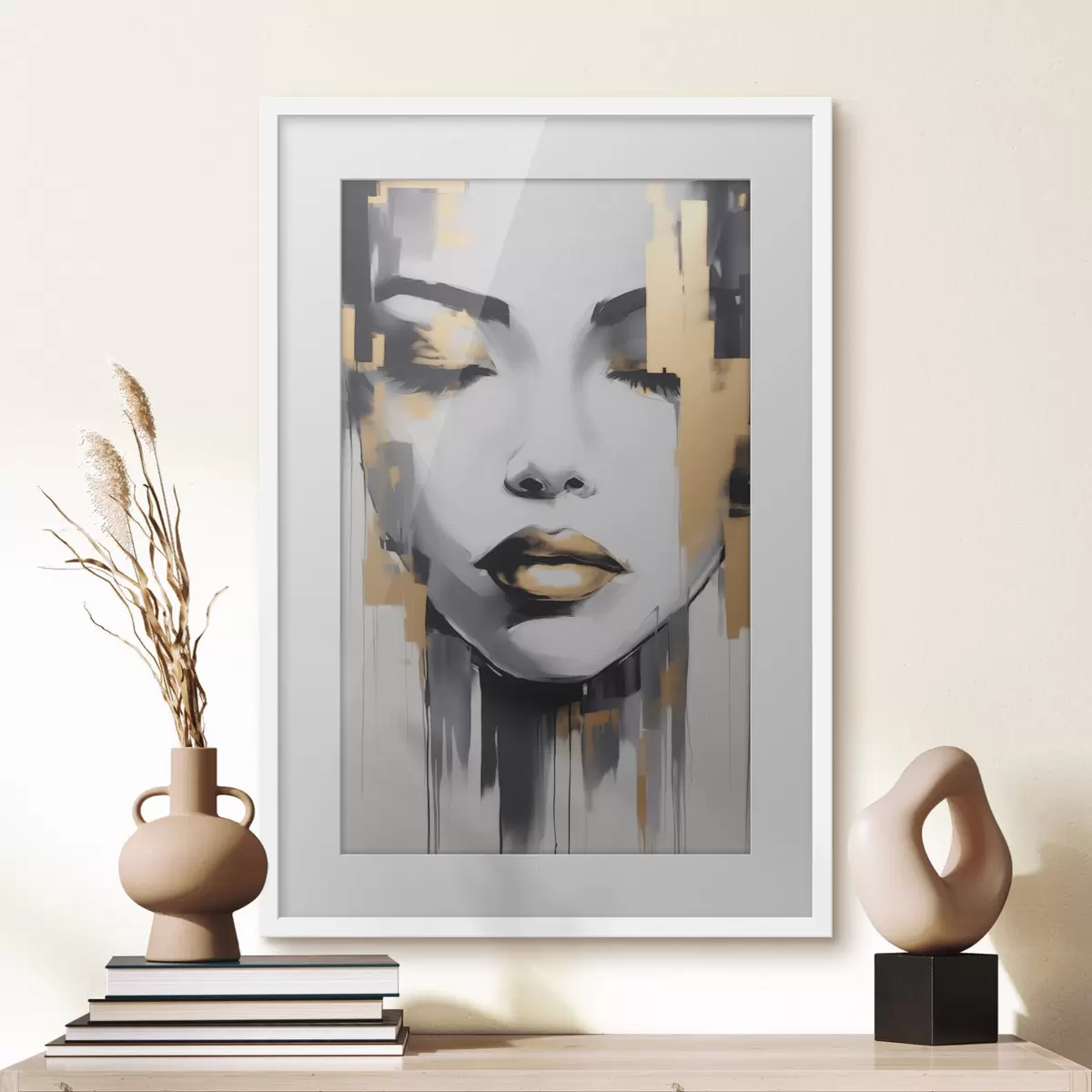 Poster Fille abstraction style moderne f41327