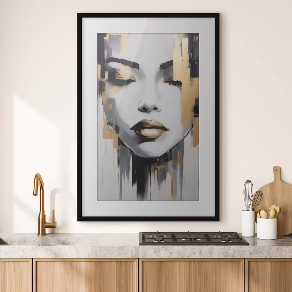 Poster Fille abstraction style moderne f41327