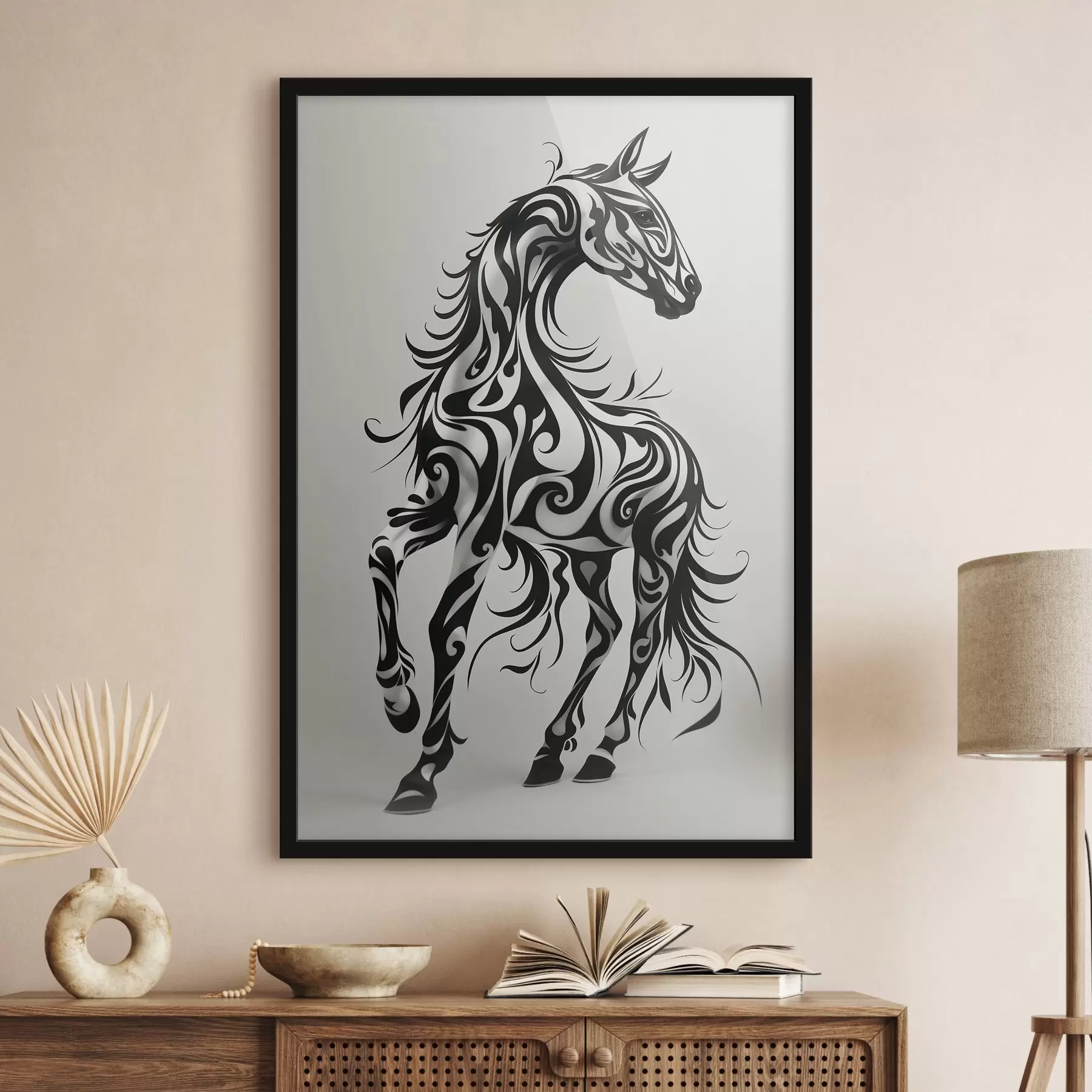 Papier peint Cheval abstrait f41423