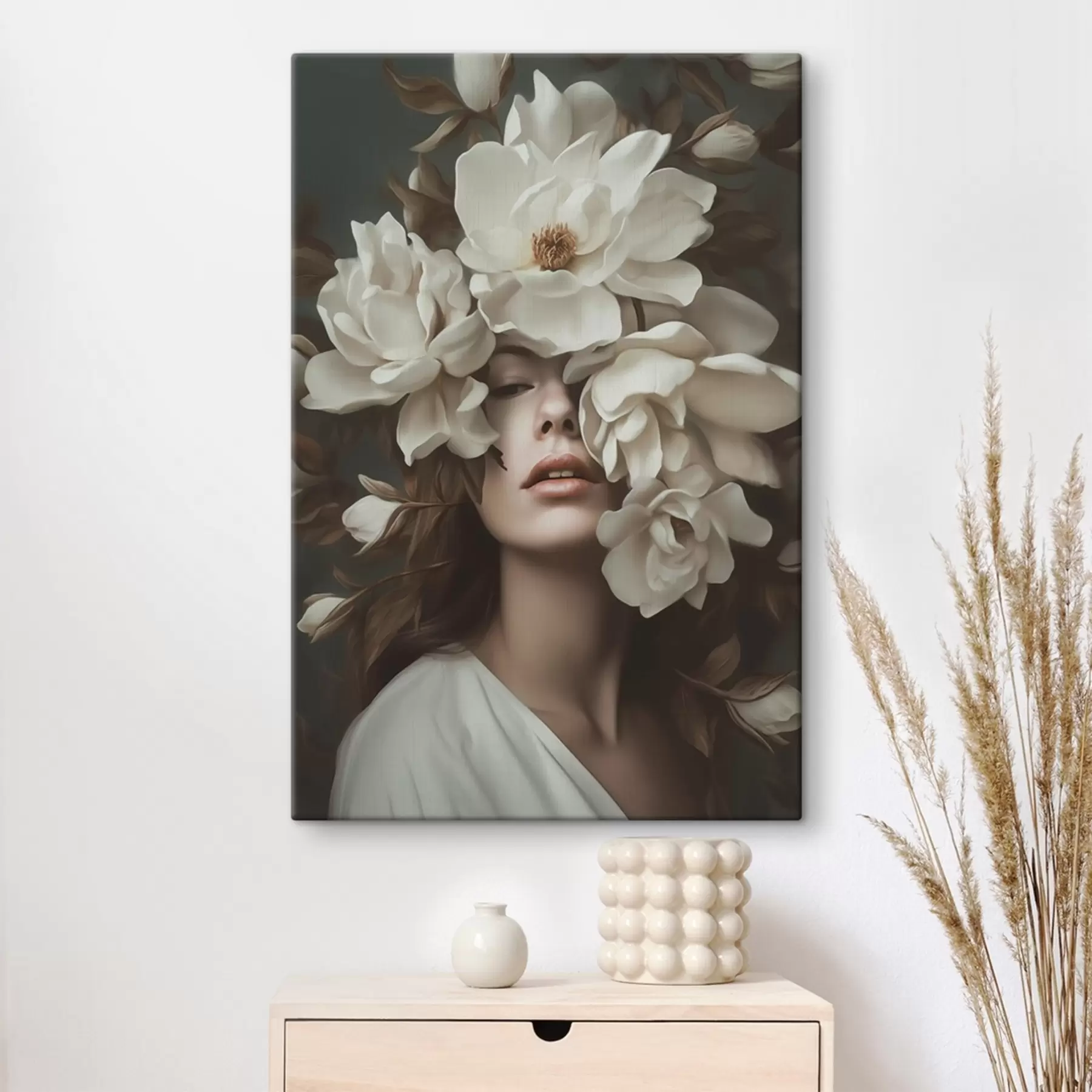 Tableau Fille avec des fleurs s41194