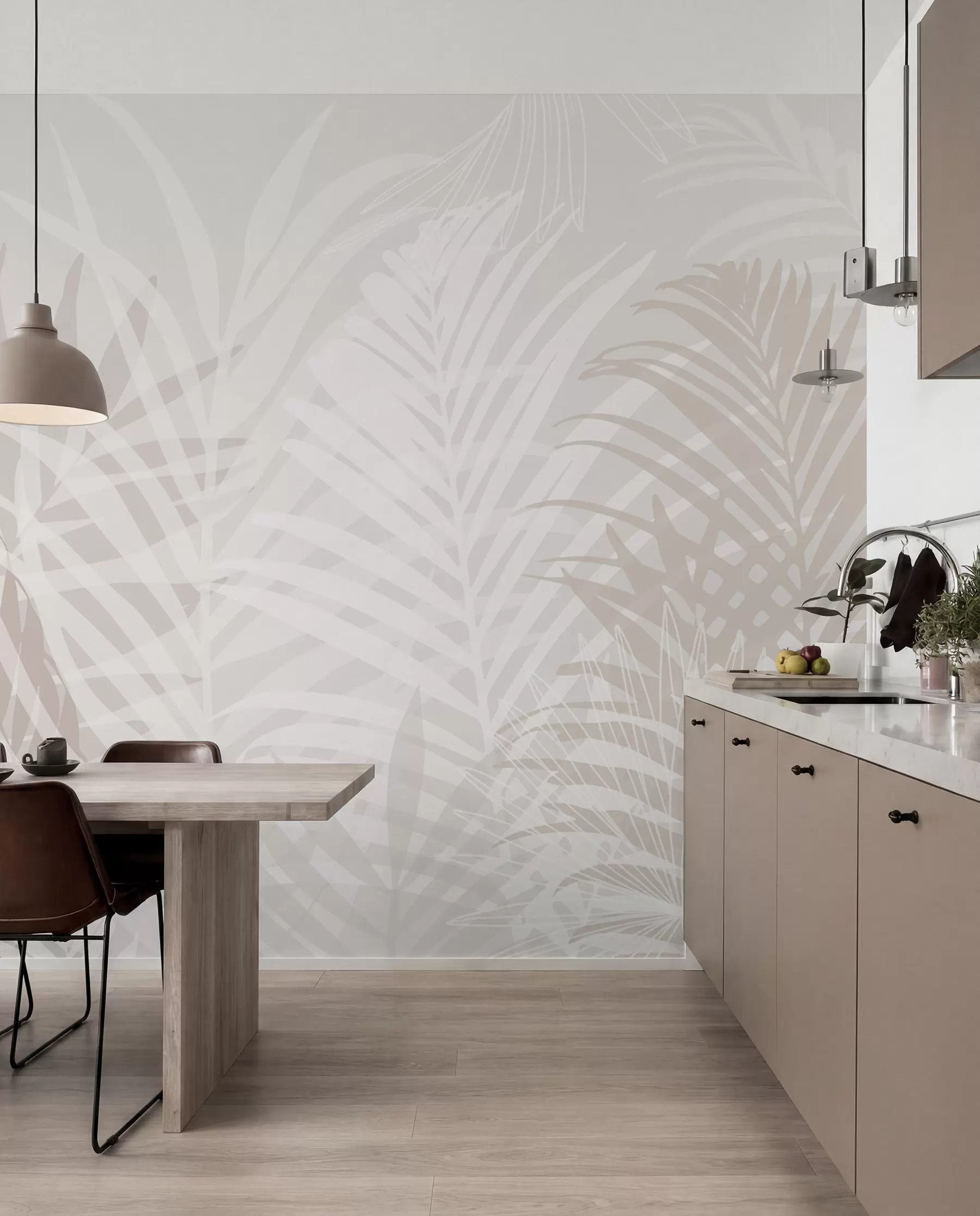 Papier peint Feuilles tropicales tendance w02026v2