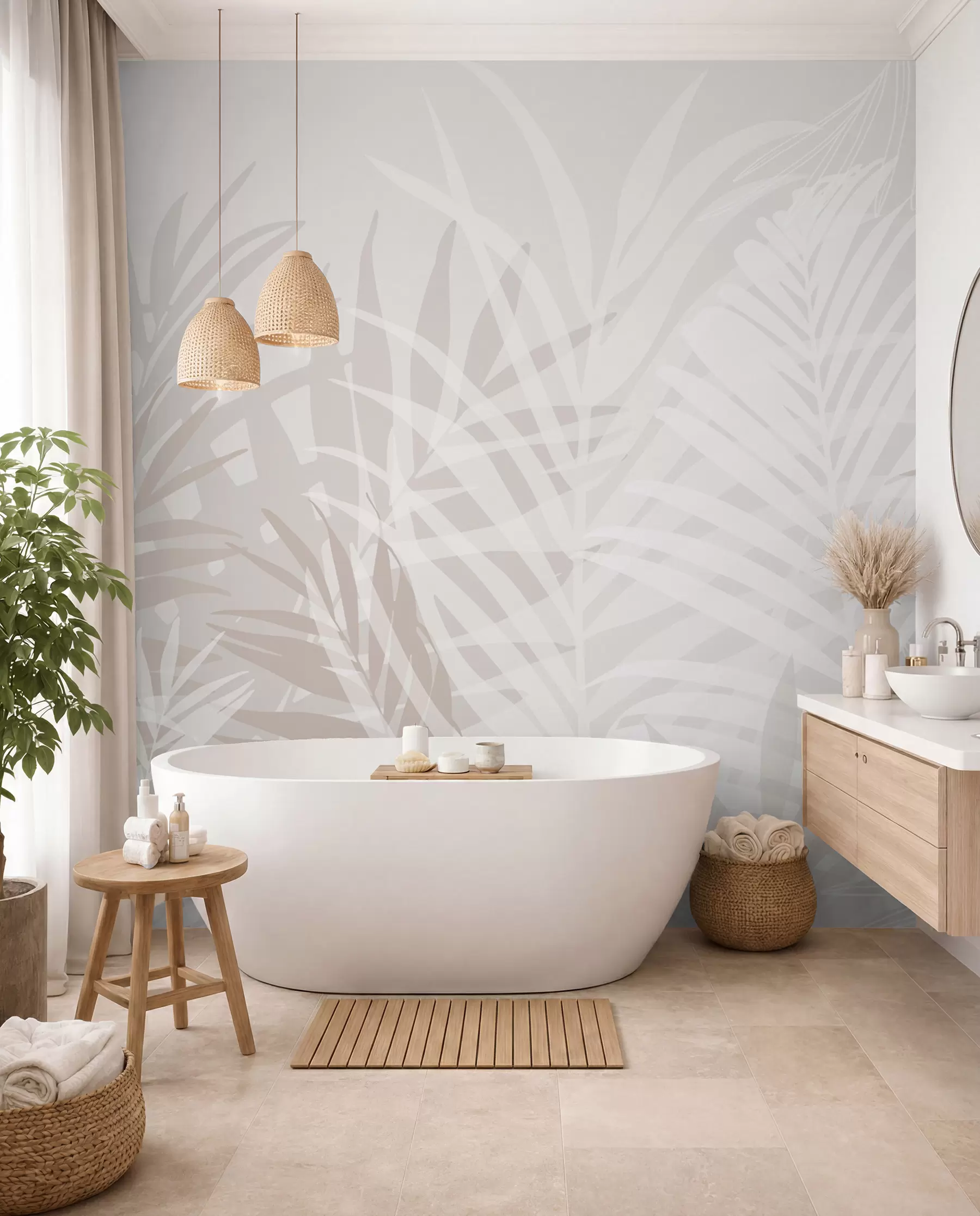 Papier peint Feuilles tropicales tendance w02026v2