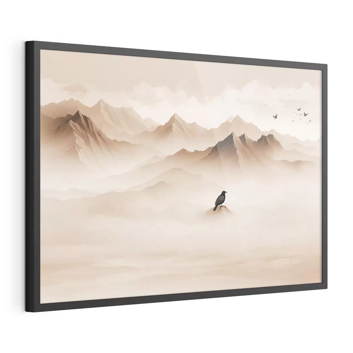 Poster Montagnes dans le brouillard en graphique vectoriel f41295