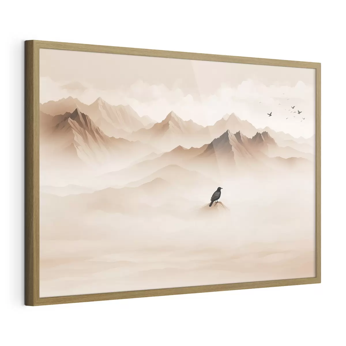 Poster Montagnes dans le brouillard en graphique vectoriel f41295