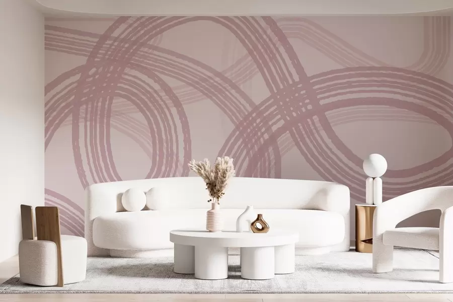 Papier peint Doux tourbillons dans des tons doux w00417v3