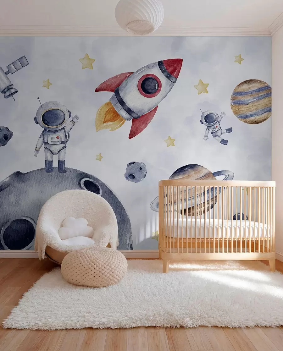 Papier peint Petits astronautes en vol w01461