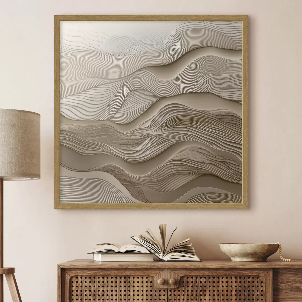 Poster Vagues abstraites avec imitation de texture f41358