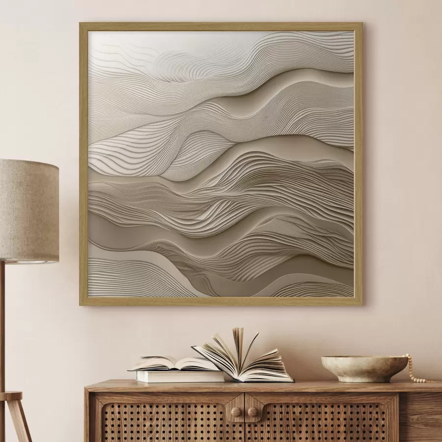 Papier peint Vagues abstraites avec imitation de texture f41358