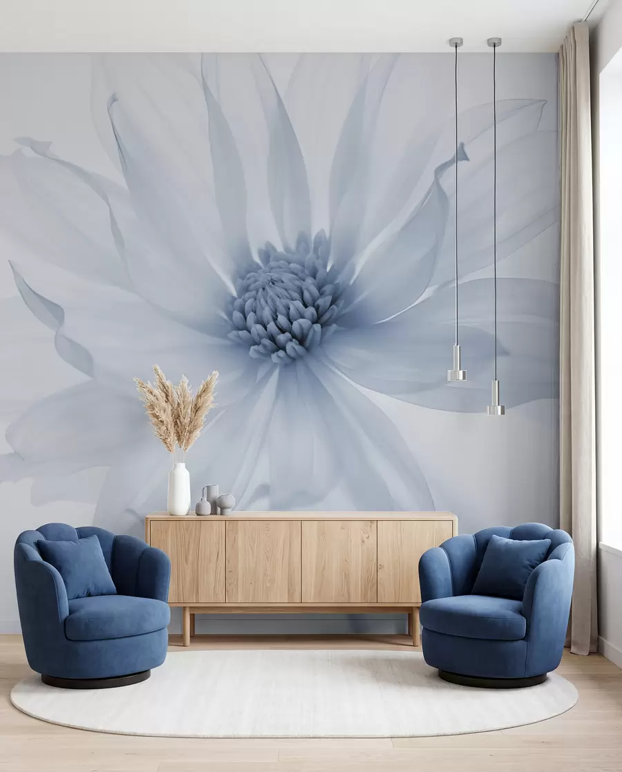 Papier peint Une fleur en bleu w02077