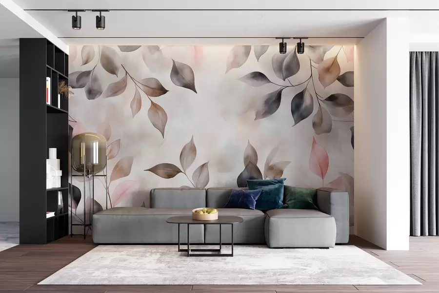 Papier peint Feuillage aquarelle délicat w02069v1