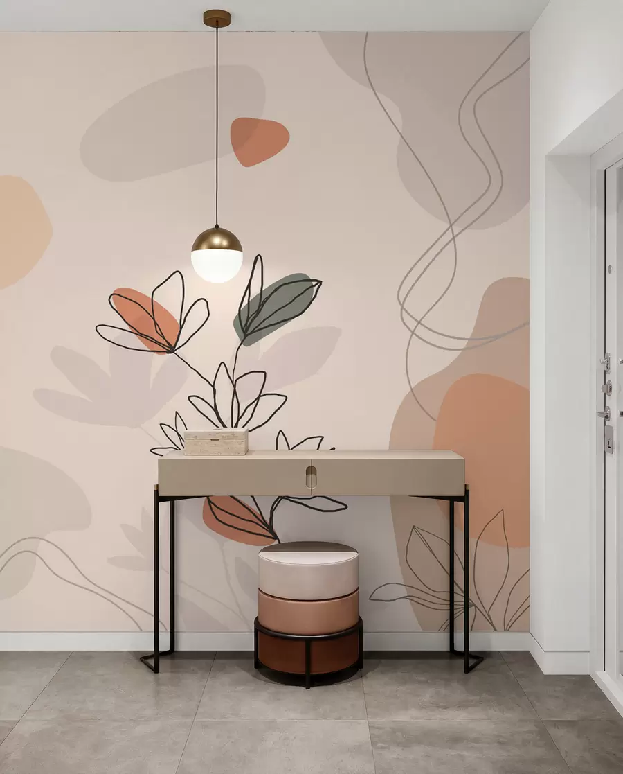 Papier peint Fleurs style boho w02103