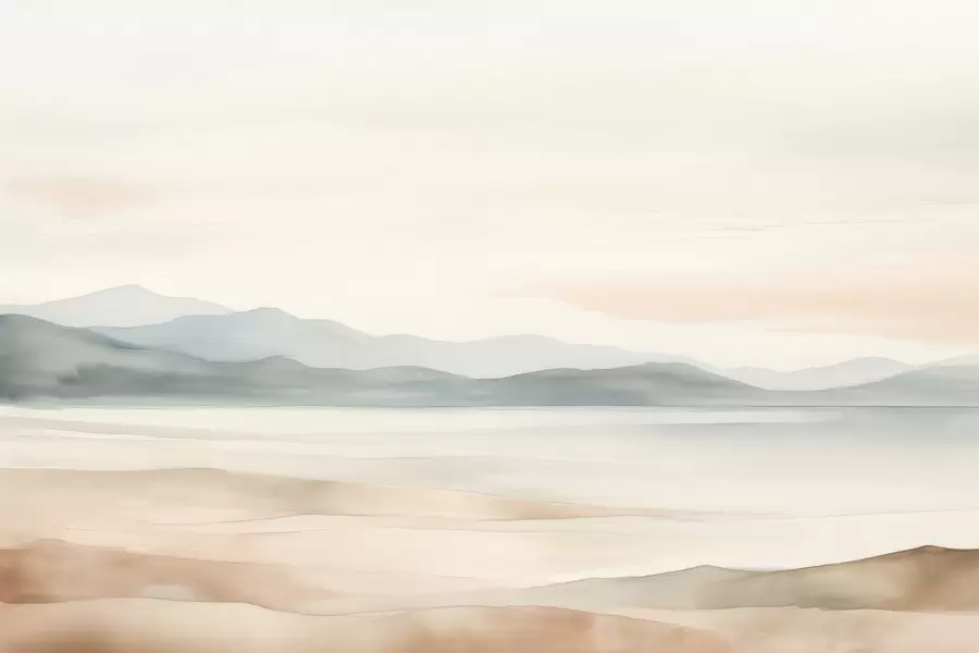 Papier peint Paysage peint à l'aquarelle w02117