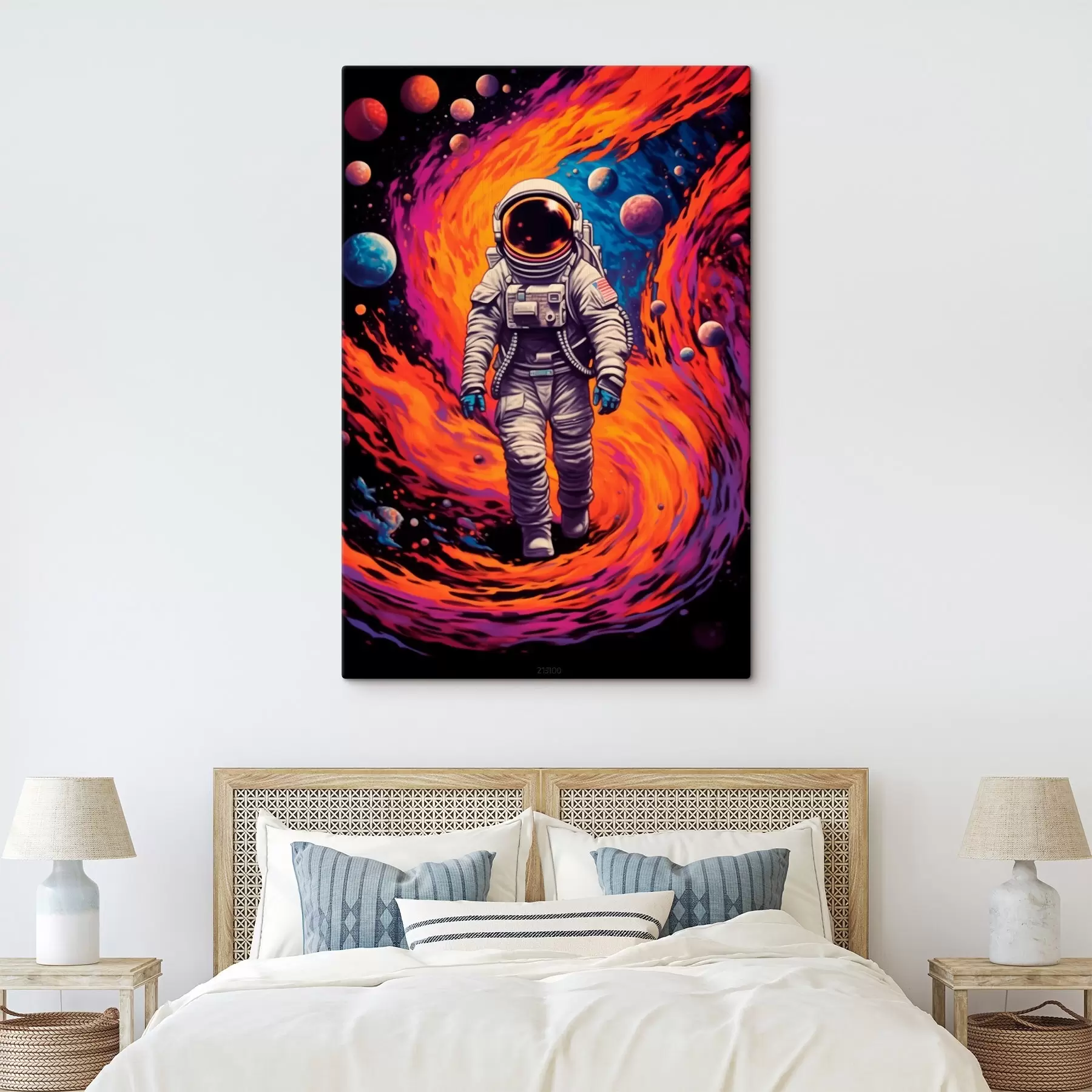 Tableau Astronaute dans le tourbillon spatial s41505