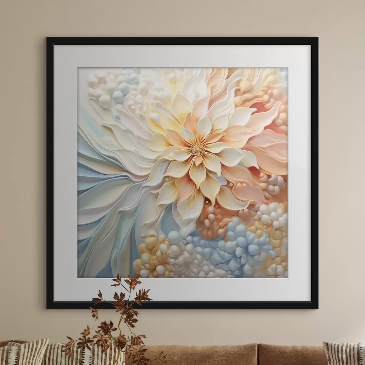 Poster Volumétrique grande fleur f41552